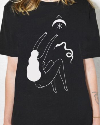 Serpiente snake and girl print by Christian Castañeda