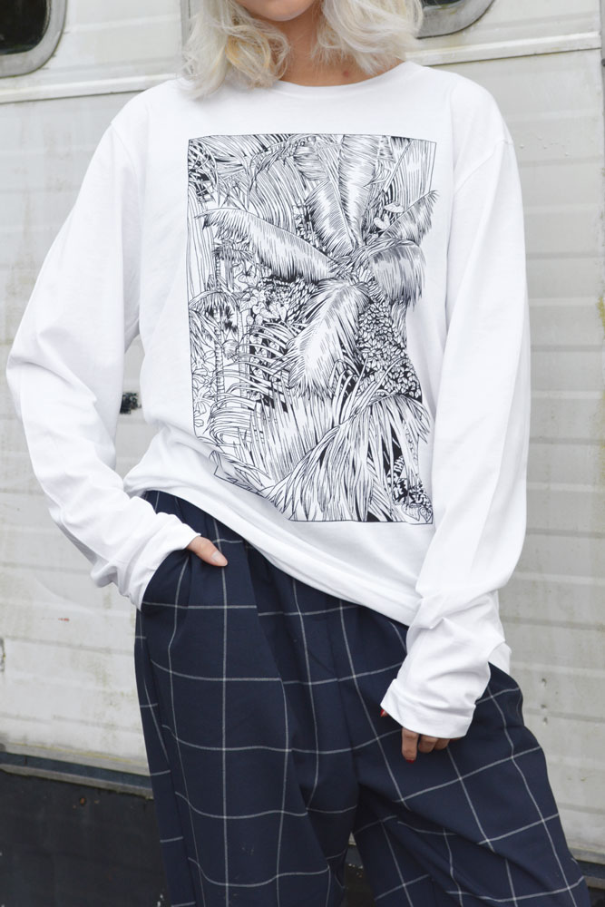 Palm Trees Long Sleeve T Shirt by Cat Sims