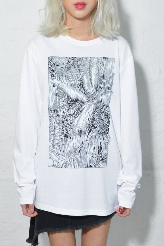 Palm Trees Long Sleeve T Shirt by Cat Sims