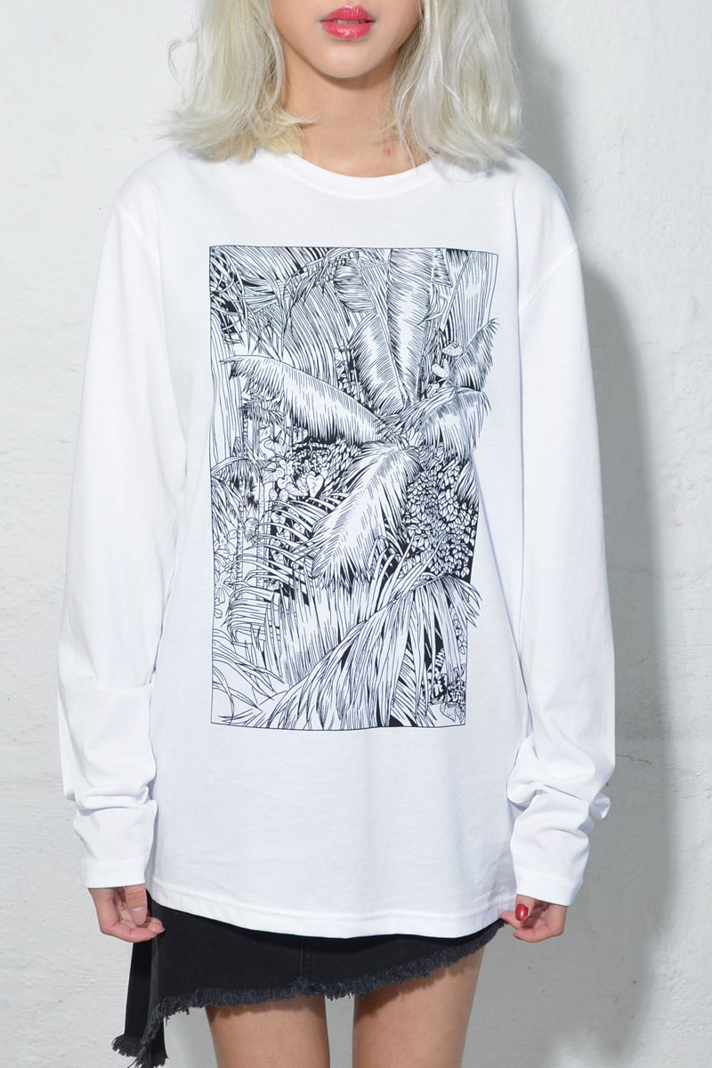 Palm Trees Long Sleeve T Shirt by Cat Sims