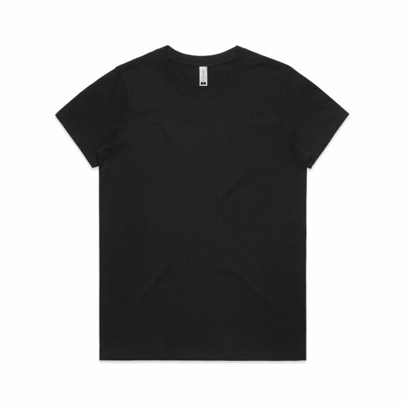 AS Colour 4001G Women's Maple Organic Tee Black Front