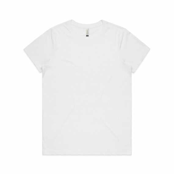 AS Colour 4001G Women's Maple Organic Tee White Front