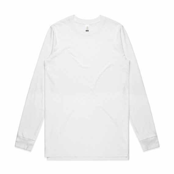 AS Colour 5029G Mens Base Organic Long Sleeve Tee White Front
