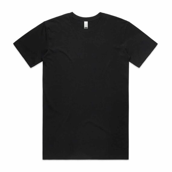 Front of Black AS Colour 5001G Mens Staple Organic Tee