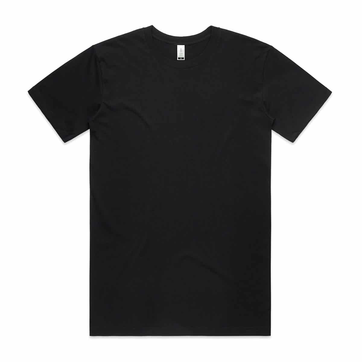 Front of Black AS Colour 5001G Mens Staple Organic Tee