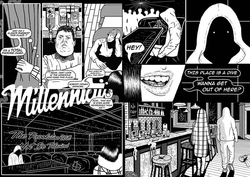 Black Matter Page Spread Illustration by Cat Sims