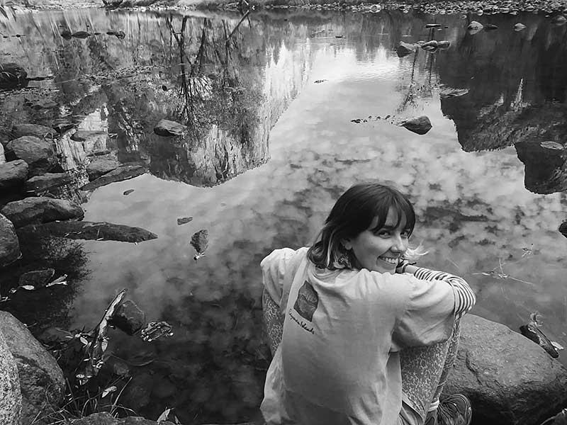 Visual Artist Grace Finnie by the water