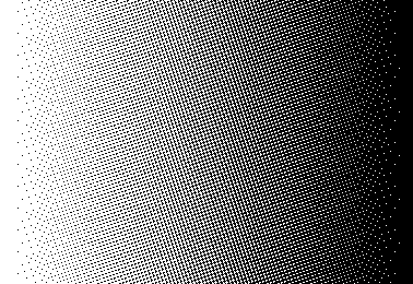 Halftone dots showing high LPI frequency