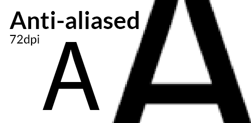 Anti-aliased text edges